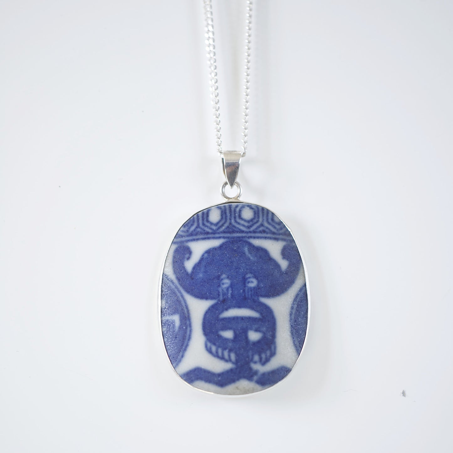 SHANGHAI PORCELAIN WAVE PENDANT