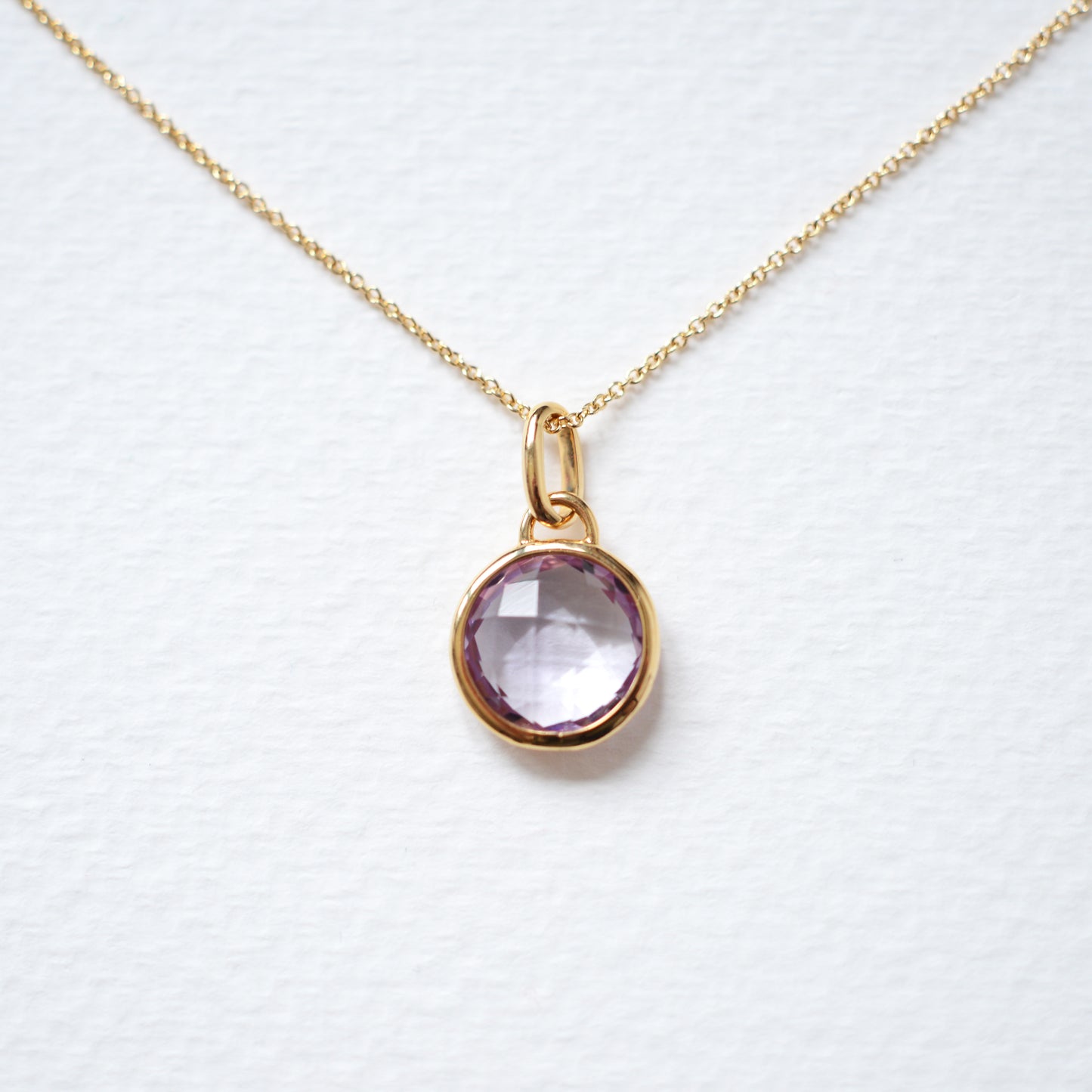 TIMELESS AMETHYST LOCKER & GOLD PENDANT