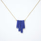 GEOMETRIC GOLD LAPIS NECKLACE
