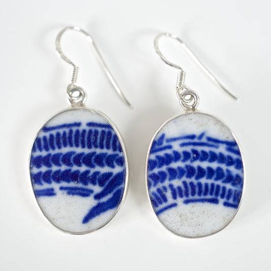 *SHANGHAI PORCELAIN MOTIF EARRINGS